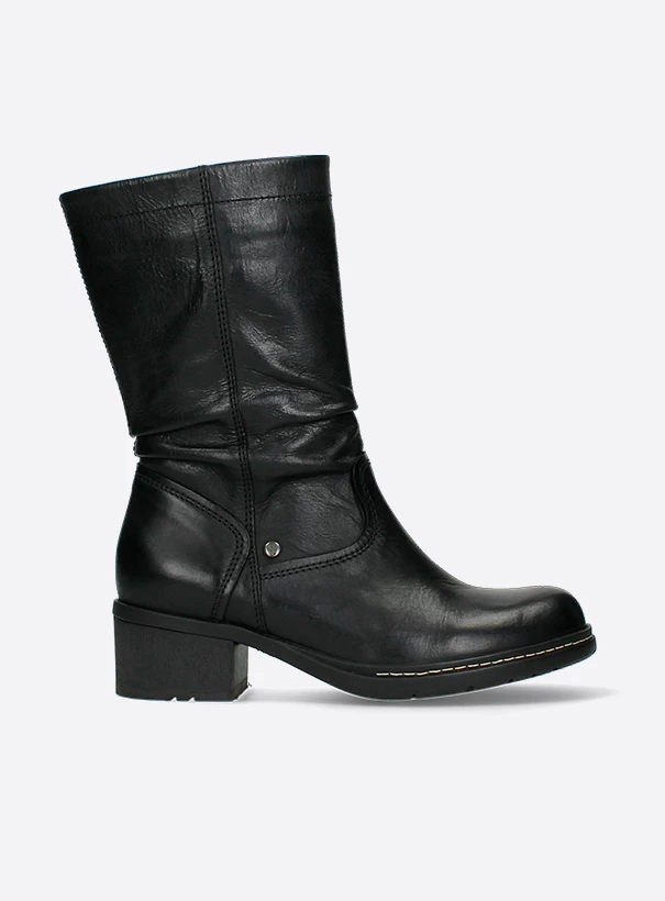 Wolky Mid Calf Boots 01261 Edmonton 30000 black leather