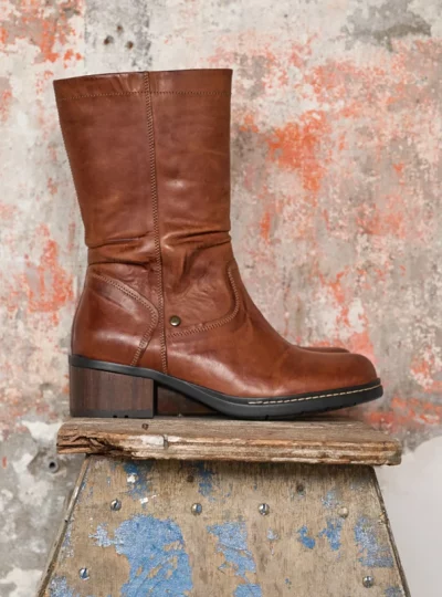 Wolky Mid Calf Boots 01261 Edmonton 30430 Cognac leather