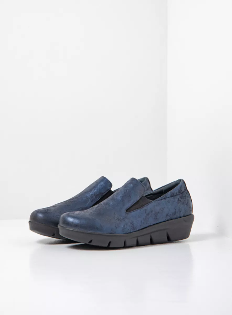Wolky Insight 0067510823 10823 navy metallic nubuck
