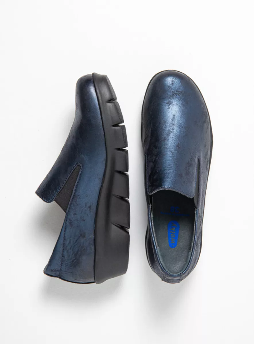 Wolky Insight 0067510823 10823 navy metallic nubuck