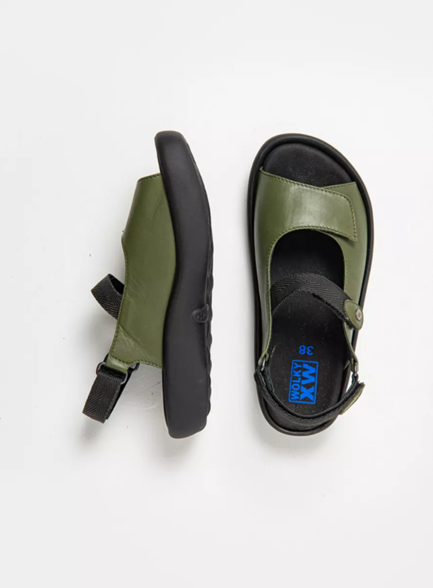 Wolky Sandals 0082350701 50701 sage green leather