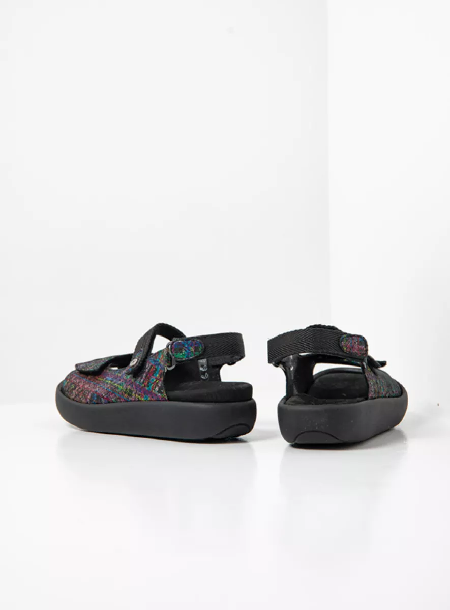 Wolky Sandals 0082378970 78970 black multi leather