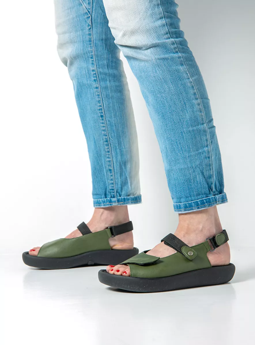 Wolky Sandals 0082350701 50701 sage green leather