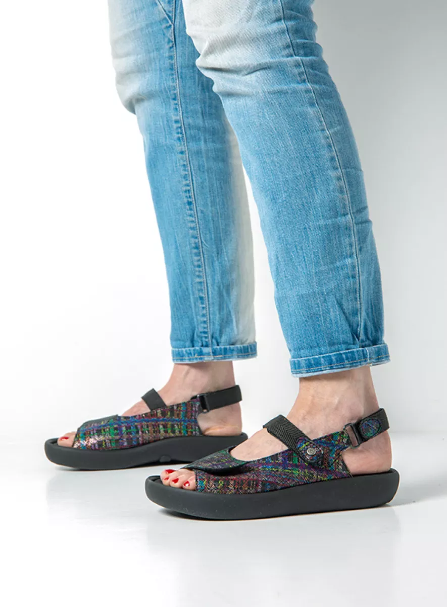 Wolky Sandals 0082378970 78970 black multi leather