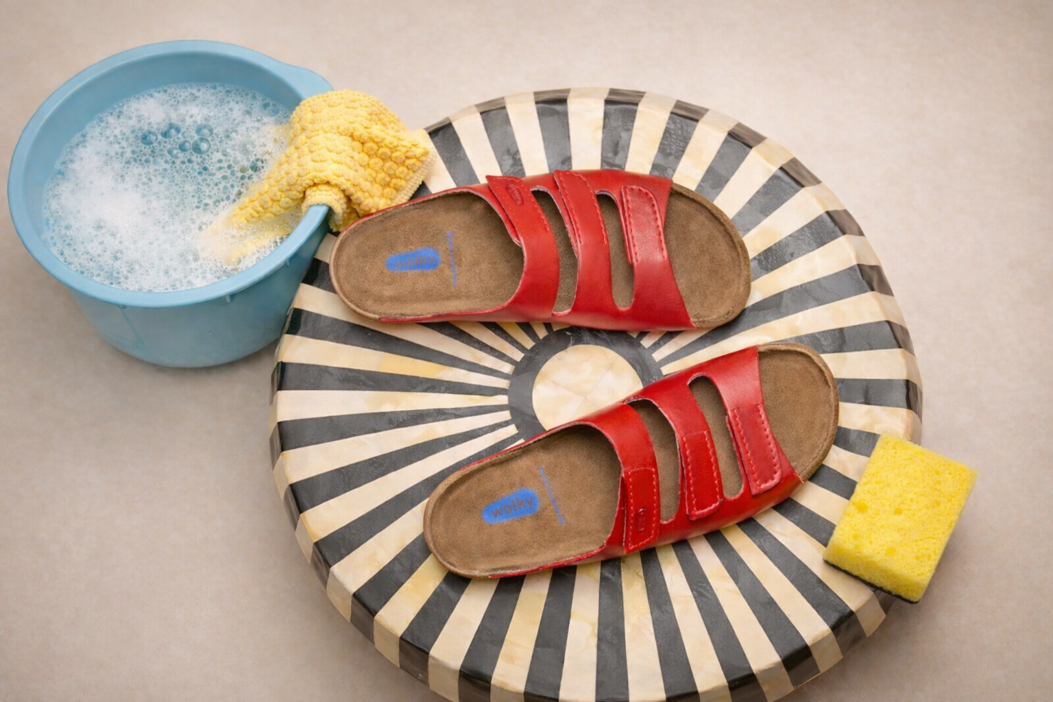 How to clean sandals