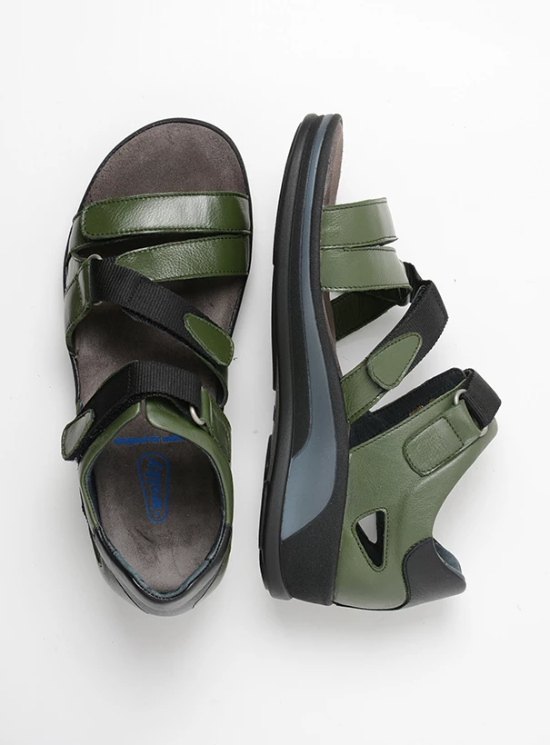 wolky sandals 01055 desh 30700 green leather top