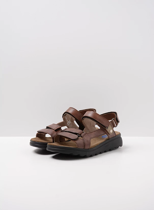 wolky sandals 01525 mile 50430 cognac leather front