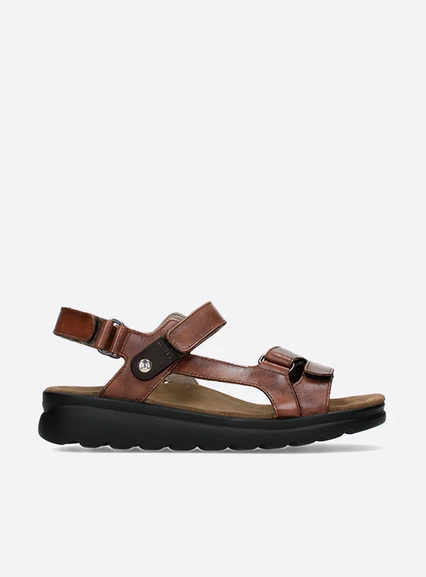 wolky sandals 01525 mile 50430 cognac leather