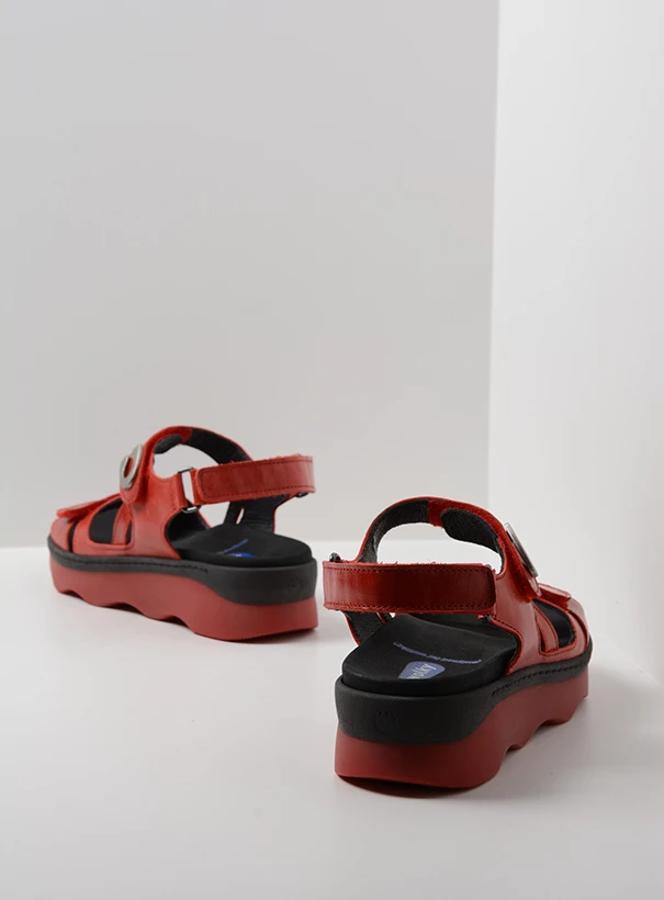 wolky sandals 02350 medusa 33500 red leather back