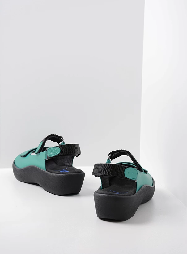 wolky sandals 03204 jewel 34760 turquoise leather back