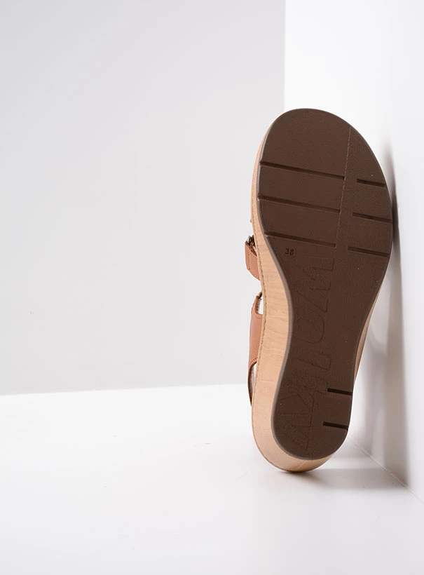 wolky sandals 03550 la jolla 30430 cognac leather sole