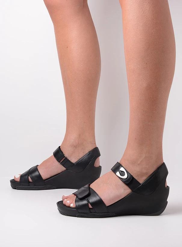 wolky sandals 03775 epoch 20000 black leather sfeer