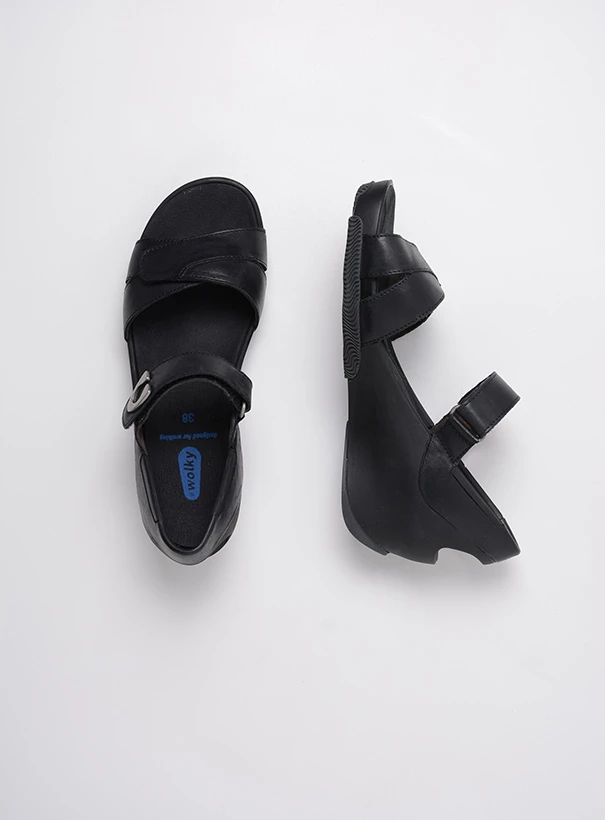 wolky sandals 03775 epoch 20000 black leather top