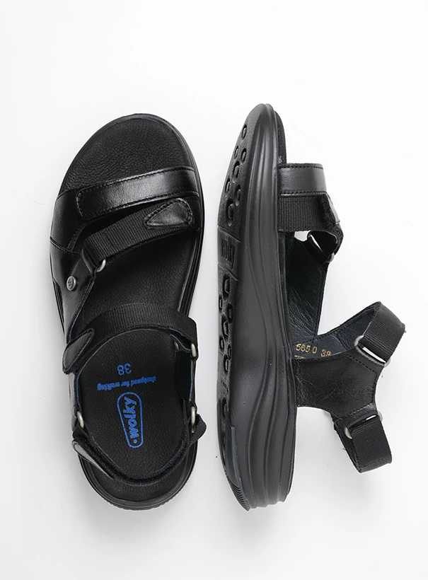 wolky sandals 05650 cirro 30000 black leather top