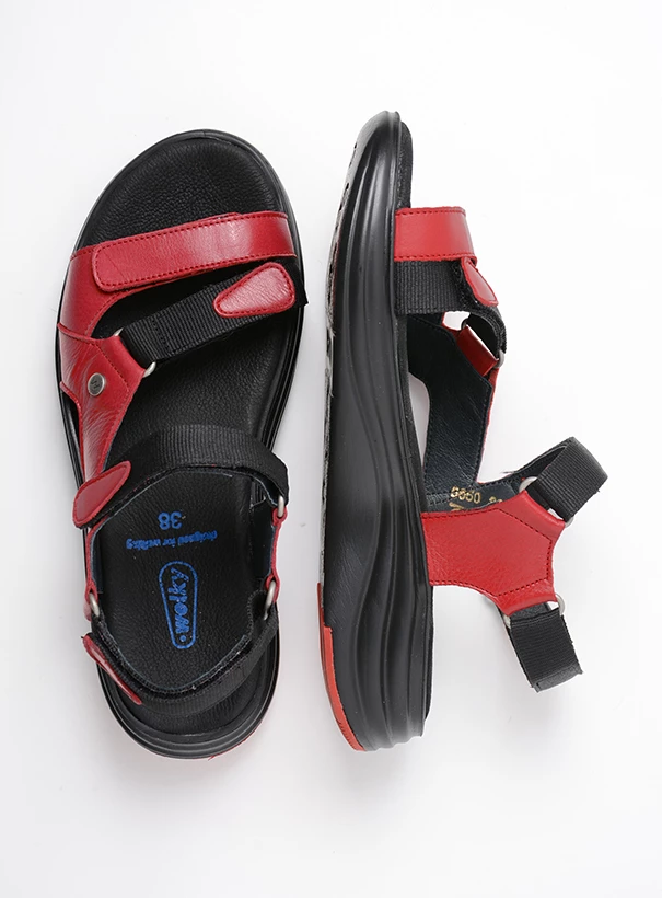 wolky sandals 05650 cirro 30500 red leather top