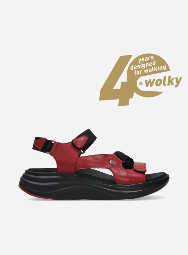 wolky sandals 05650 cirro 30500 red leather