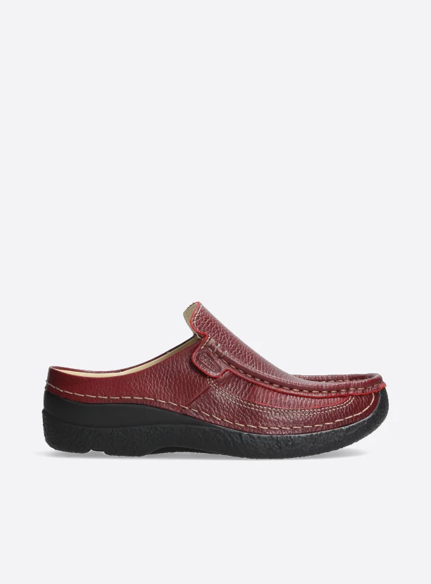 wolky comfort shoes 06202 roll slide 70500 red leather
