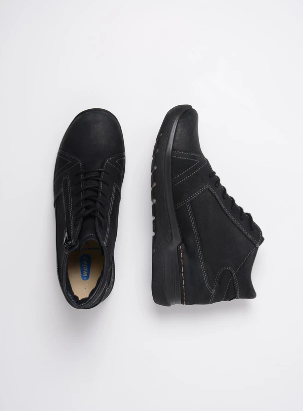 wolky high lace up shoes 06606 why 11000 black nubuck top